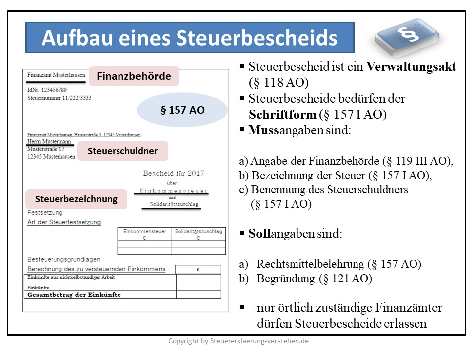 Steuerbescheid - Was ist ein Steuerbescheid? | Steuerbescheid Grundlagen